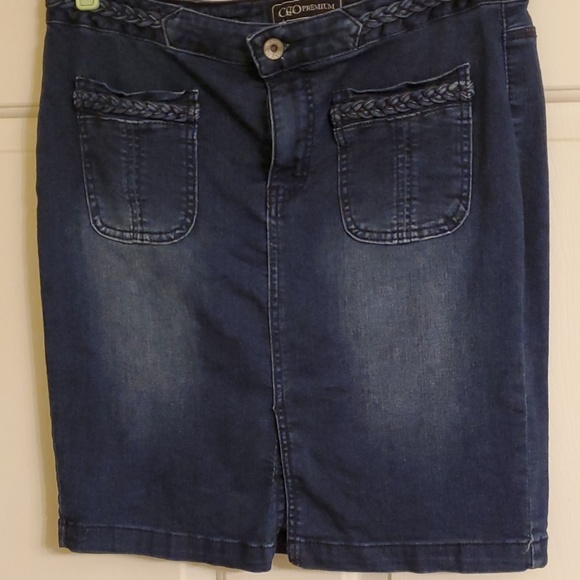 Cato Dresses & Skirts - Cato Premium size 12 denim mini skirt